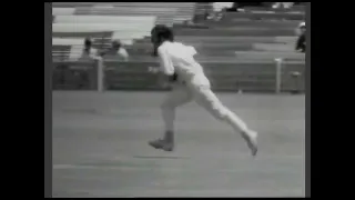 Dennis lillee Bowling action side view 1971