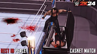 WWE 2K24 - Undertaker vs. Kane - Casket Match at WrestleMania | Full Match [4K 60FPS]