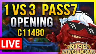 1vs3 Pass7 Opening: 1 camp vs 3 camps  🔥 LIVE! 🔴 #C11840, #1188