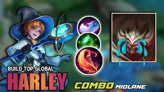 Harley Best Build & Emblem!! Combo Midlane 100% Deadly #mobilelegends #mlbb @KEY_XML