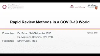 Rapid Review Methods in a COVID-19 World