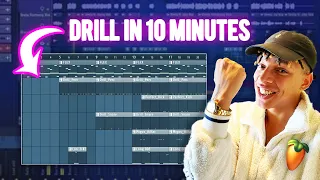 HOW TO MAKE A DRILL BEAT IN 10 MINUTES (BEGINNER / STOCK PLUGINS) 😈😈