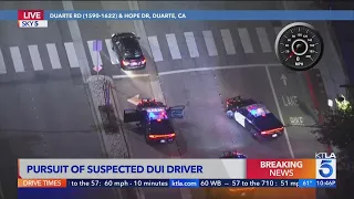 Authorities pursue suspected DUI driver in L.A. County