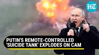 Russia Blows Up Ukrainian Troops With T-54 'Suicide Tank' Loaded With 6 Tons Of Explosives | Watch