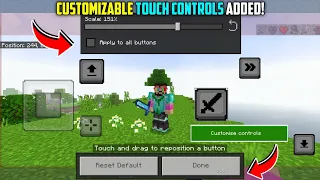 Finally Customizable Touch Controls Added In Minecraft Pe!