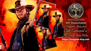 Vengeance Unleashed: Clint Eastwood is The Outlaw Josey Wales | Fiery Revenge Art, Wild West, Cowboy