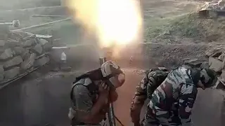 LoC: 81mm Mortar firing by 🇮🇳 Indian Army on Enemy Positions