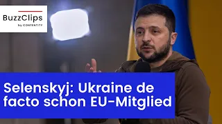 Selenskyj: Ukraine ist "de facto schon EU-Mitglied"