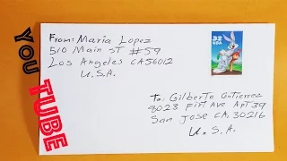 COMO ENVIAR MANDAR UNA CARTA POR CORREO EN A USA POSTAL(EN USA)(COMO ENVIAR UNA CARTA)