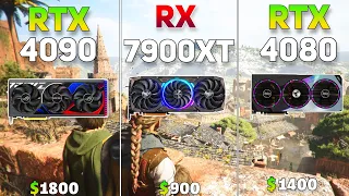 RX 7900XT vs RTX 4090 vs RTX 4080 | Test in 12 Games at 4K | Raw Performance |