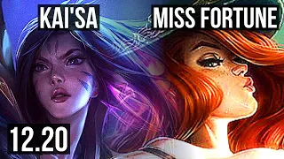 KAI'SA & Soraka vs MISS FORTUNE & Bard (ADC) | Rank 4 Kai'Sa, Rank 7, 11/2/2 | KR Challenger | 12.20