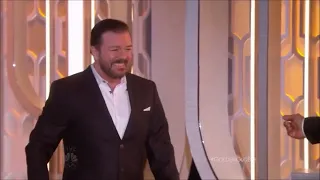 Ricky Gervais and Mel Gibson Unedited and Un-Bleeped Audio - 2016 Golden Globes