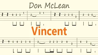 Vincent / Don McLean / Guitar Solo Tab+BackingTrack