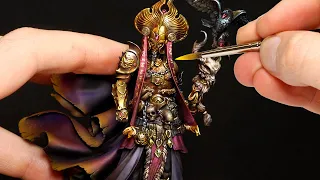 Painting the Armor WITHOUT metallic paint, like I've never done before. GOLD NMM