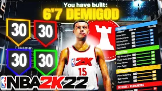 FIRST EVER 6'7 REBIRTH BUILD WILL BREAK NBA 2K22! DEMIGOD PLAYMAKING GLASS CLEANER! Best Build 2k22