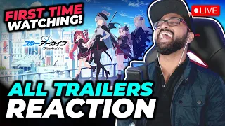 Blue Archive - ALL PVs/Trailers Reaction! First Time Reacting / New Fan!