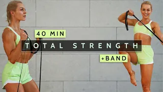 40 MIN FULL BODY RESISTANCE BAND WORKOUT | Strength | Build & Burn | + HIIT Finisher | Super Sweaty