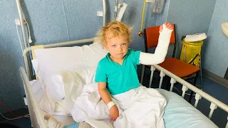 Harry breaks his arm, hospital in New Zealand VLOG