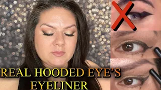 BEST EYELINER TECHNIQUE FOR REAL HOODED EYES