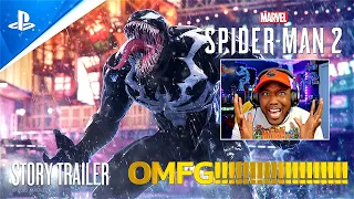 MARVEL'S SPIDERMAN- 2 OFFICIAL STORY TRAILER REACTION! OMFG!!!LKAJHSDFLKDS 🤯