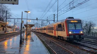 Départ puissant d’un UM de Z20900 Idf et Z20500 Transilien du RER C en gare de Saint Cyr