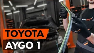 How to change wipers blades / window wipers TOYOTA AYGO 1 (AB10) [TUTORIAL AUTODOC]