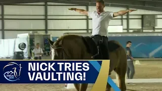 Nick gives Vaulting a go! | FEI World Equestrian Games 2018