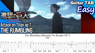 How to Play: The Rumbling | Shingeki No Kyojin The Final Season Part 2 - OP 7 [EASY Guitar Tab]