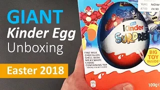 Unboxing a giant superhero kinder egg 2018 | episode 001 | unboxing days