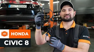 How to change rear ABS sensor on HONDA CIVIC 8 [TUTORIAL AUTODOC]