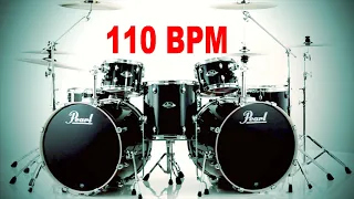 ROCK - 110BPM 4/4 drum track - metronome - drum beat