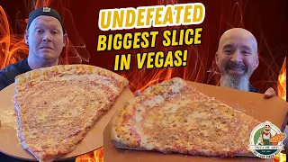 Can we beat Vegas’s unbeatable Mega Slice Pizza Challenge | Pizza Pie Guy