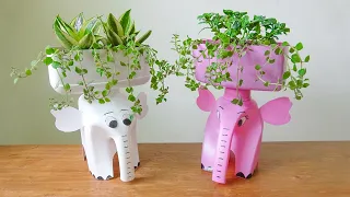 Amazing Ideas, Make Beautiful Plant Pots From Discarded Plastic Bottles