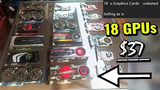 I Bought 18x UNTESTED GRAPHICS CARDS for $37 Dollars!