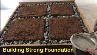 How to Build a House Foundation | Miniature House Construction | Rubble Foundation for Model House