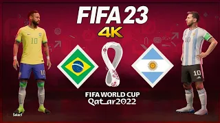 Mundial De Quatar 22 : Argentina VS Brasil FIFA 23 Ps4