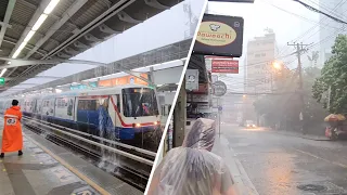 Bangkok EXTREME Heavy Rain Thunderstorm - Lightning Strike