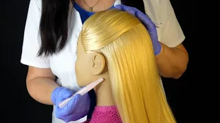 ASMR Perfectionist Scalp Check & Rhinestone Removal | New Mannequin (Whispered)