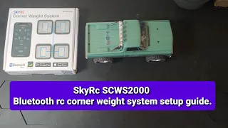 SkyRc Bluetooth rc corner weight system set up and firmware update guide. part number SCWS2000