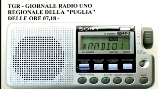 27 APRILE 2020 - TGR - GIORNALE RADIO UNO "REGIONALE DELLA PUGLIA" DELLE ORE 07,18 -