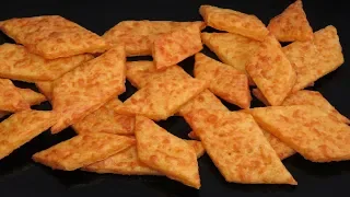 ГЕНИАЛЬНАЯ ЗАКУСКА ПОД ФУТБОЛ сырные крекеры к Пиву ПЕЧЕНЬЕ РЕЦЕПТ | Cheese Cracker Recipe