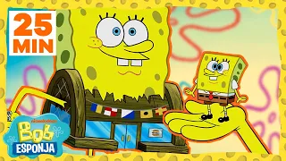 ¡25 MIN de transformaciones de tamaño! | Bob Esponja en Español