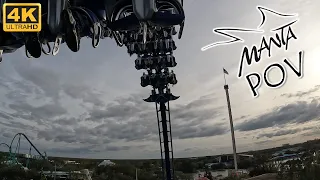 Manta POV (Back Row, 4K 60FPS), SeaWorld Orlando Bolliger & Mabillard Flying Coaster | Non-Copyright