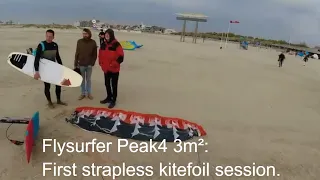 Flysurfer peak4 3m² first kitefoil session