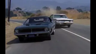 '70 'Cuda chased by '67 Dart GT cliff dive