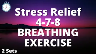 Simple 4-7-8 Breathing Exercise Timer with Relaxing Music for Stress Relief