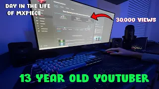 The day in A life of a 13 YEAR OLD Youtuber