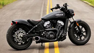 Indian Scout Bobber   Freedom Performance 2 into 1 Combat Exhaust 1st impressions and sound test