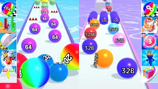 Satisfying Mobile Games Ball Run 2048, Infinity Max Levels Android iOS Gameplay