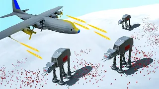 Fighting Invading AT-ATs With A FLYING GUNSHIP in Ravenfield